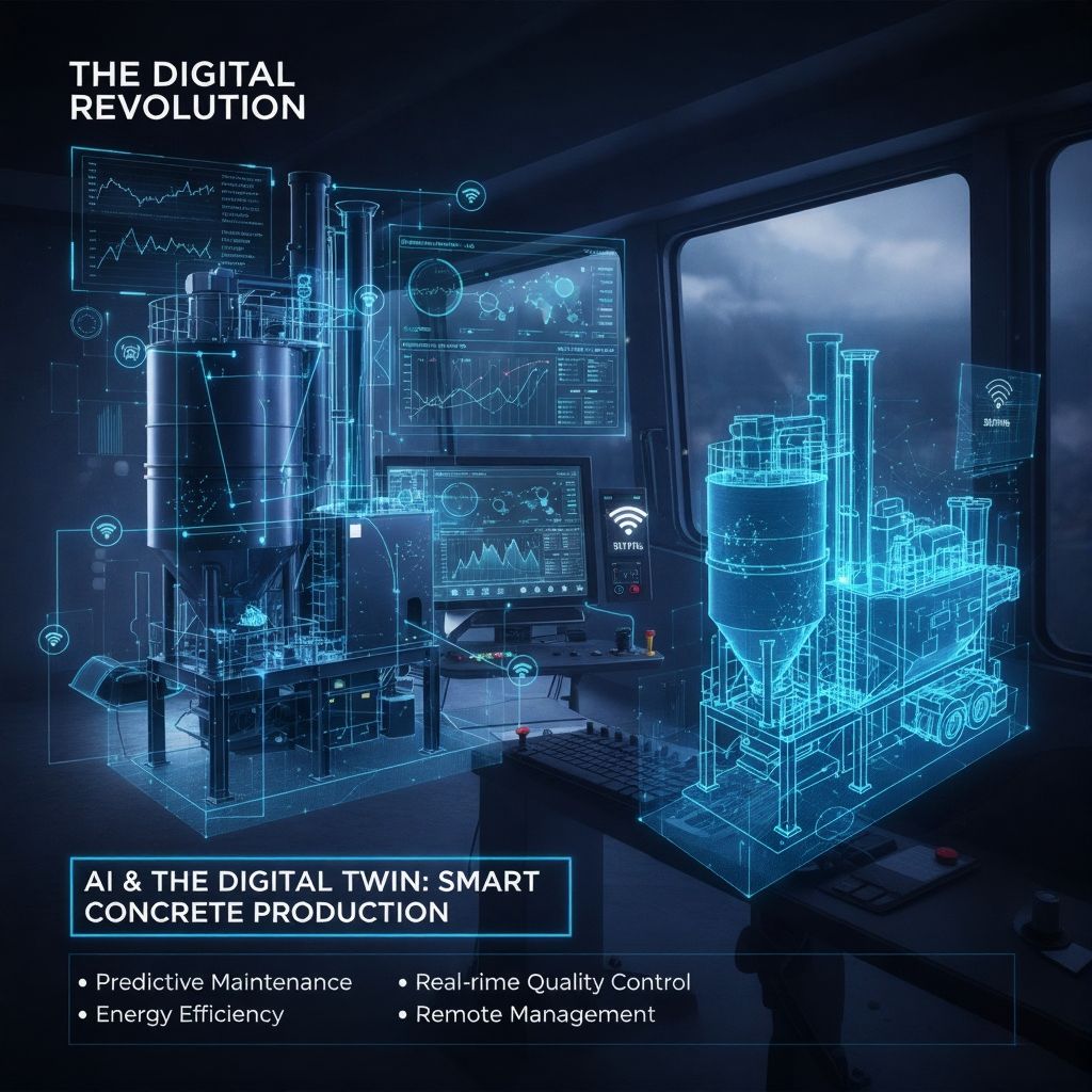 انقلاب دیجیتال در تولید بتن: دوقلوی دیجیتال و IoT